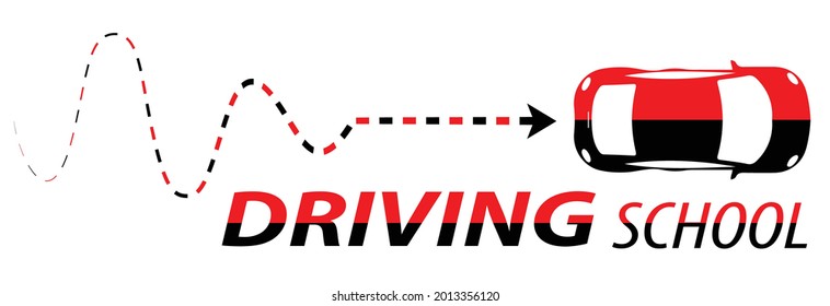 Driving School Vector Art Logo Design