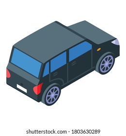 Driving school vehicle icon. Isometric of driving school vehicle vector icon for web design isolated on white background