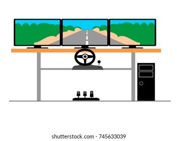 Driving simulator vector