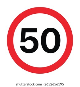 driving speed limit fifty 50 sign. printable traffic signs and symbols.	