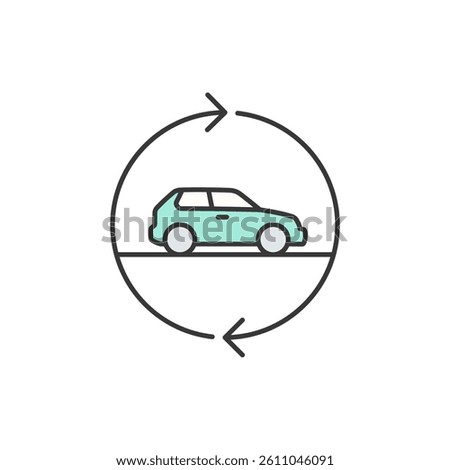 Driving sustainability forward, this symbol represents the cycle of reuse in the automotive world. It underscores eco-friendly innovation, promoting resource efficiency in car production