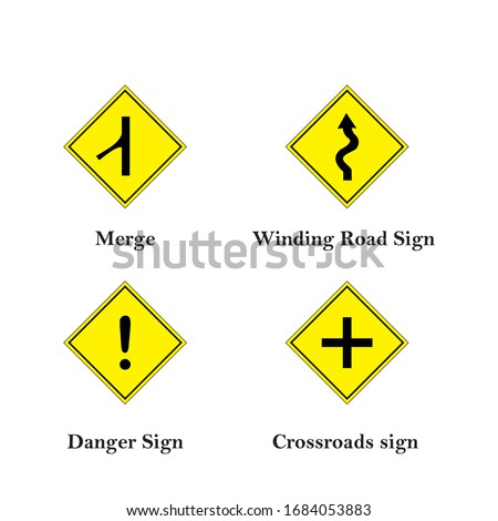 
driving symbols, suitable for introducing children to travel around regulations when driving. in accordance with international rules