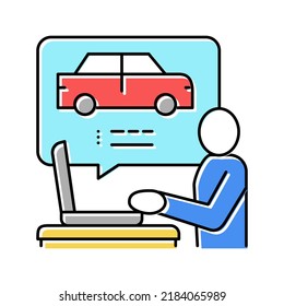 Driving Test Preparation Color Icon Vector. Driving Test Preparation Sign. Isolated Symbol Illustration