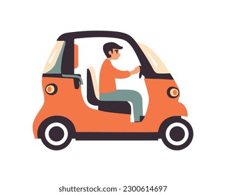 Driving a truck delivering for business icon isolated