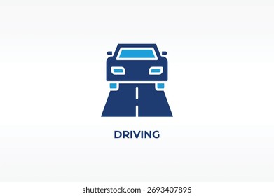 DRIVING vector, icon or logo sign isolated symbol illustration