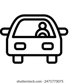 Driving Vector Line Icon design