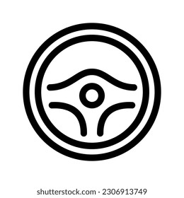 Driving Wheel Icon Vector Symbol Design Illustration