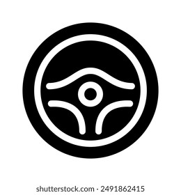 Driving Wheel Icon Vector Symbol Design Illustration