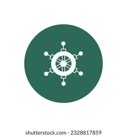 Driving wheel Vector Icon with trendy background colors that can easily edit or modify

