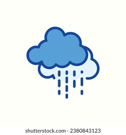 drizzle blue icon, isolated icon in light background, perfect for website, blog, logo, graphic design, social media, UI, mobile app