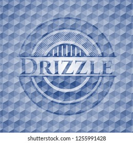 Drizzle blue polygonal badge.