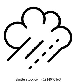 Drizzle Wolken Symbol. Umrisswolken-Vektorsymbol für Webdesign einzeln auf weißem Hintergrund