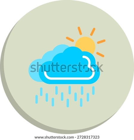 Drizzle Flat Circle Style Icon