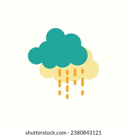 drizzle flat icon, isolated icon in light background, perfect for website, blog, logo, graphic design, social media, UI, mobile app