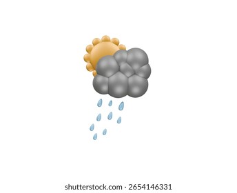  drizzle icon 3d illustration render