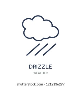 Drizzle icon. Drizzle linear symbol design from Weather collection. Simple outline element vector illustration on white background.