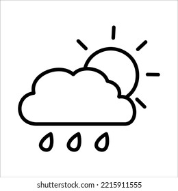 Drizzle Icon Logo Design Vector Template Illustration Sign And Symbol Pixels Perfect