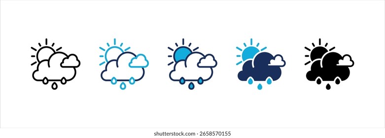 Conjunto de Ícones de Estilos Múltiplos de Drizzle