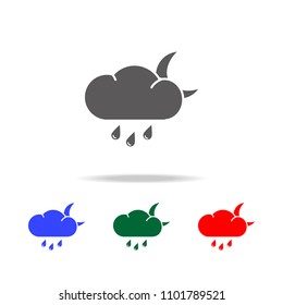 drizzle night icon. Elements of weather in multi colored icons. Premium quality graphic design icon. Simple icon for websites, web design, mobile app, info graphics on white background