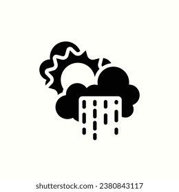 drizzle, sunny black icon, isolated icon in light background, perfect for website, blog, logo, graphic design, social media, UI, mobile app