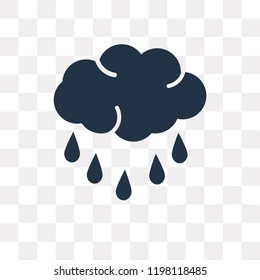 Drizzle vector icon isolated on transparent background, Drizzle transparency concept can be used web and mobile