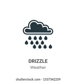 Drizzle vector icon on white background. Flat vector drizzle icon symbol sign from modern weather collection for mobile concept and web apps design.