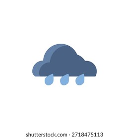 Ícone de vetor de garoa. Estilo plano do ícone do tempo. uso perfeito para logotipo, apresentação, site e muito mais.