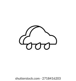 Ícone de vetor de garoa. Estilo de linha do ícone do tempo. uso perfeito para logotipo, apresentação, site e muito mais.