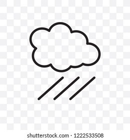 Drizzle vector linear icon isolated on transparent background, Drizzle transparency concept can be used for web and mobile