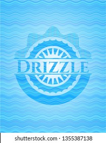 Drizzle water badge background.