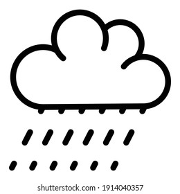 Icono del tiempo de llovizna. Icono del vector del tiempo de llovizna de contorno para diseño web aislado en fondo blanco
