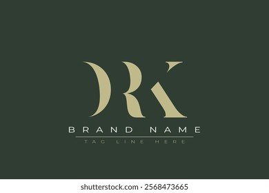 DRK abstract letter logo design. This logo is designed by three abstract letters.