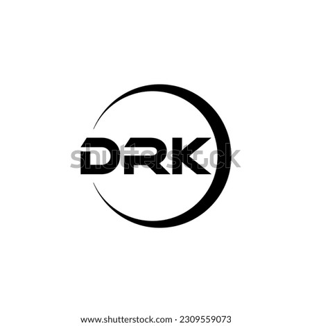DRK letter logo design in illustration. Vector logo, calligraphy designs for logo, Poster, Invitation, etc.