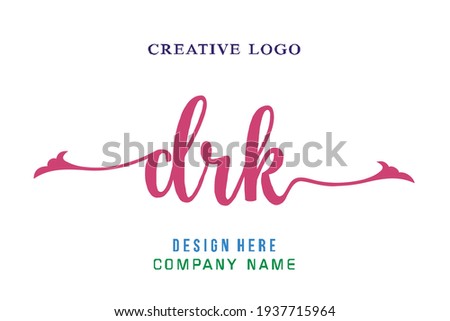 DRK lettering logo is simple, easy to understand and authoritative