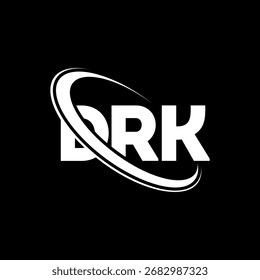 DRK logo. DRK letter. DRK letter logo design. Initials DRK logo linked with circle and uppercase monogram logo. DRK-typography for technology, business and real estate brand.