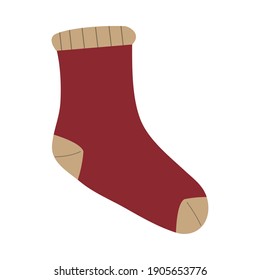 drk red sock design, Cloth fashion style wear and store theme Vector illustration