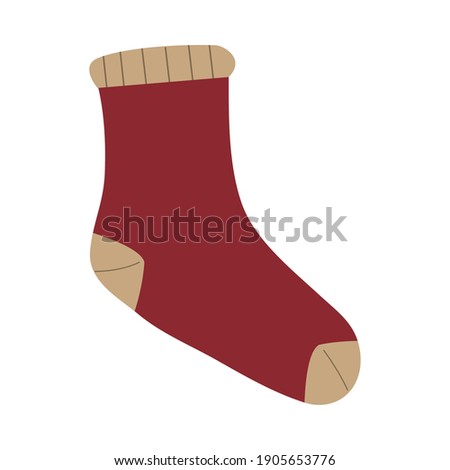 drk red sock design, Cloth fashion style wear and store theme Vector illustration
