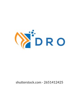 DRO credit repair accounting logo design on white background. DRO creative initials Growth graph letter logo concept. DRO business finance logo design.
