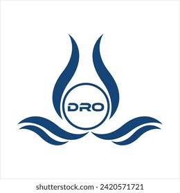 DRO letter water drop icon design with white background in illustrator, DRO Monogram logo design for entrepreneur and business.
