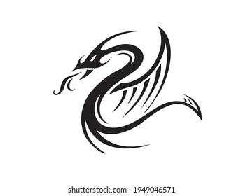 Drogan tattoo with isolated background vector 