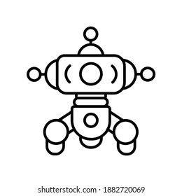 Droid Robot Machine Line Icon