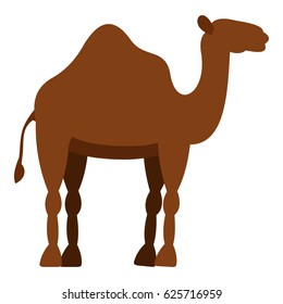 Dromedary camel icon flat isolated on white background vector illustration
