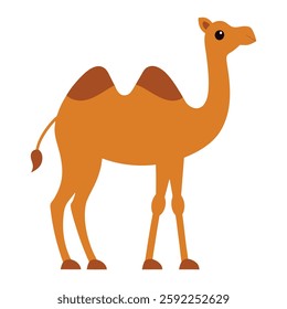 "Dromedary camel vector illustration featuring a detailed, high-quality depiction of the iconic one-humped camel. Perfect for digital designs, educational materials, and commercial use.