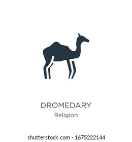 Dromedary icon vector. Trendy flat dromedary icon from religion collection isolated on white background. Vector illustration can be used for web and mobile graphic design, logo, eps10