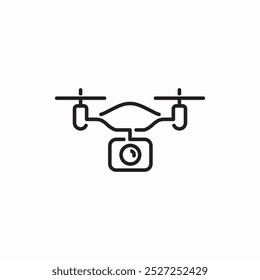 Vector de signo de icono de cámara de dron