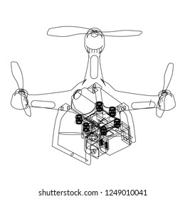drone 3d illustration