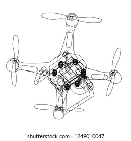drone 3d illustration