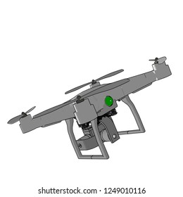 drone 3d illustration