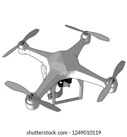 drone 3d illustration