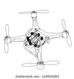 drone 3d illustration